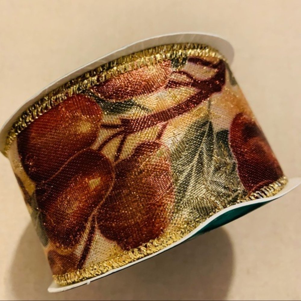 Trim A Tree | Ribbon | Burgundy Opulence Pears